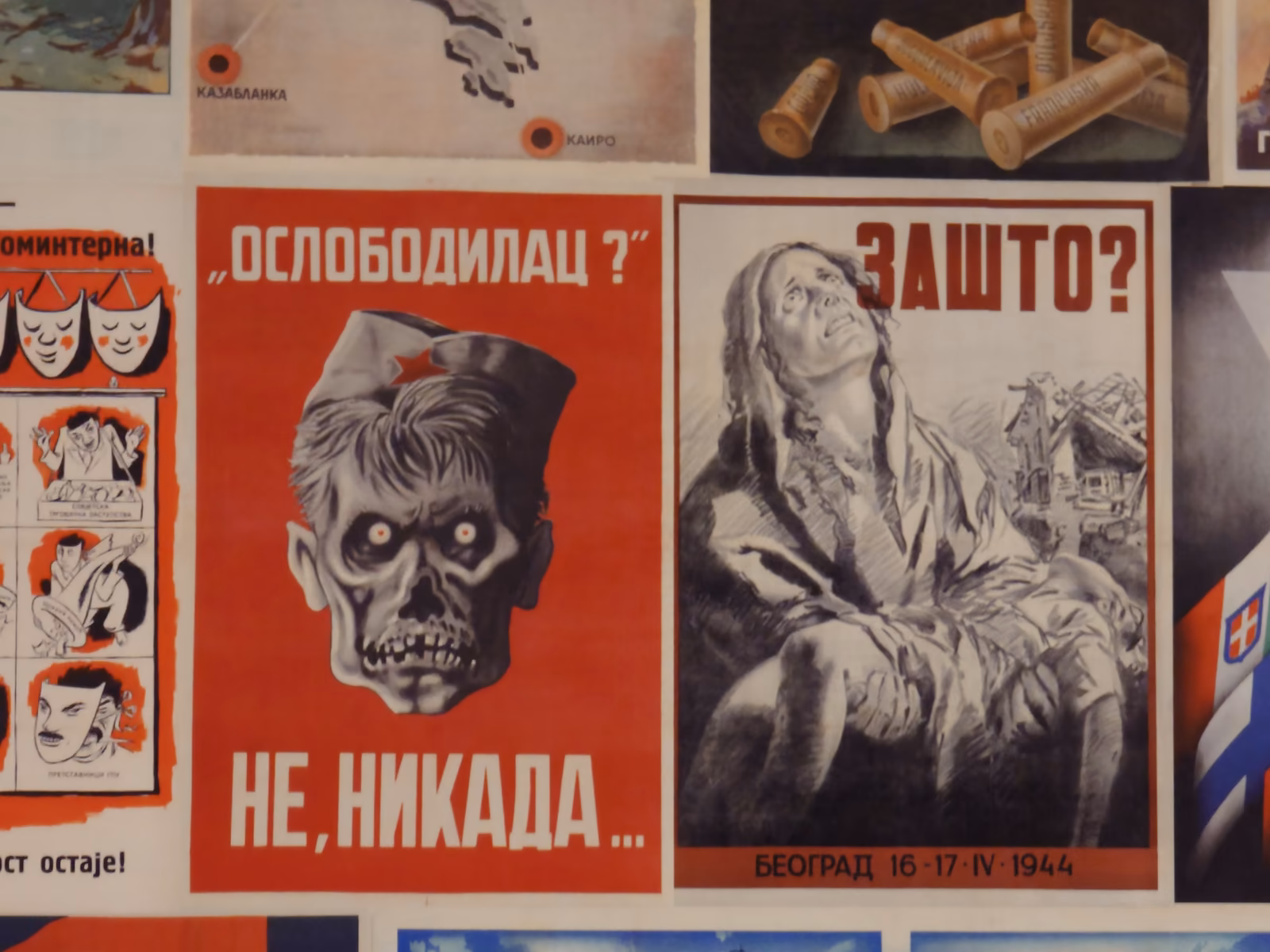 два постера: "ослободилац? не, никада..." и "зашто?"